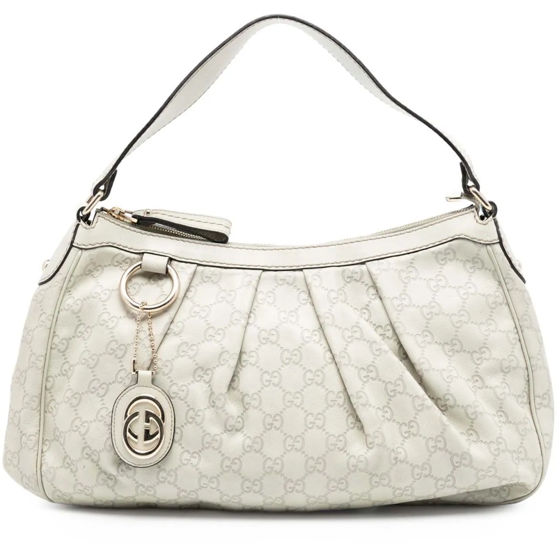 Gucci Schultertasche Guccissima Sukey Shoulder Bag weiß