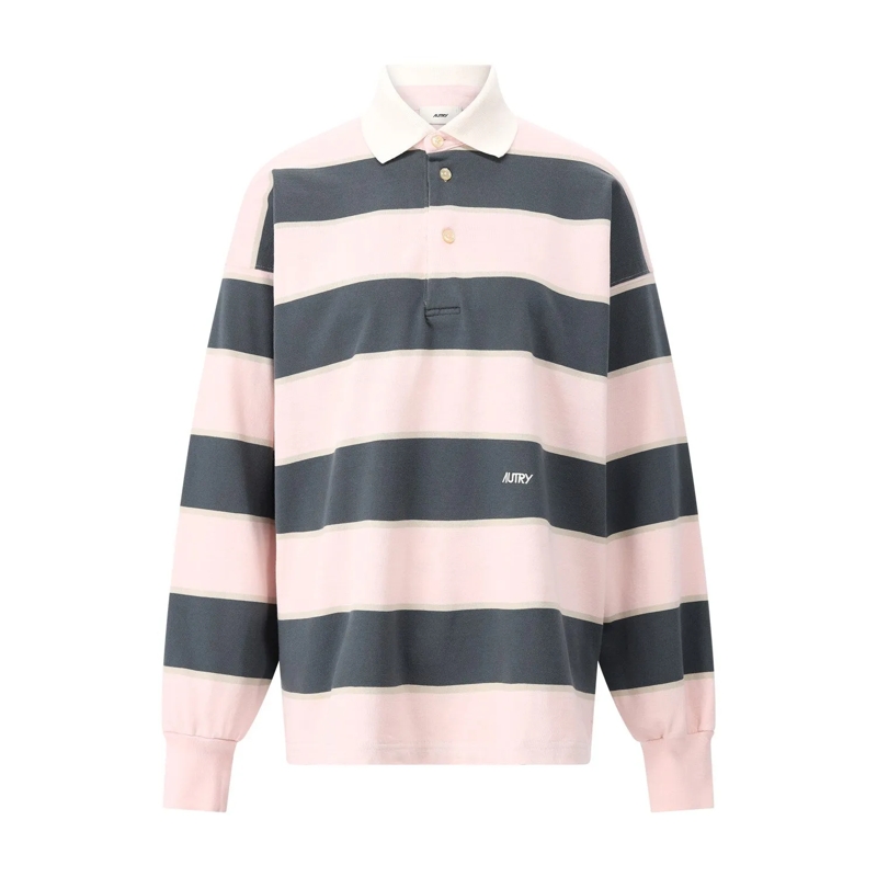 Autry International Polo Gestreiftes Poloshirt Multicolor