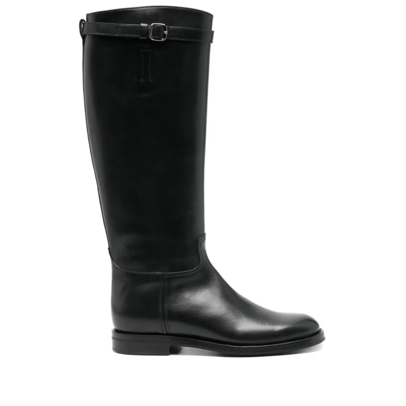 Church's Bottes Knee-High Leather Michelle Boot With Decorative Bu Black