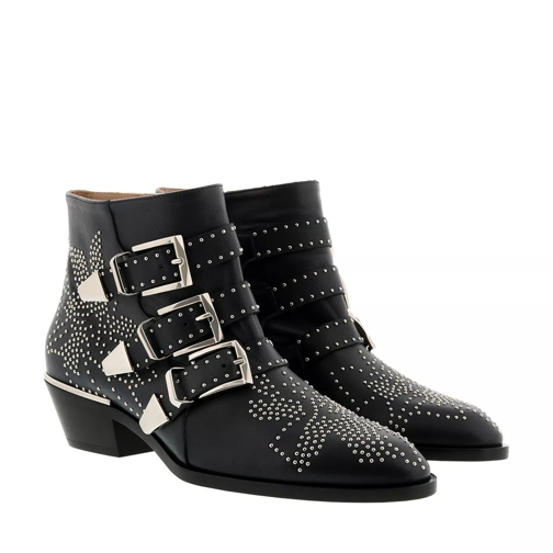 Chloé Susanna Leather Studs Boots Abyss Blue Stiefelette