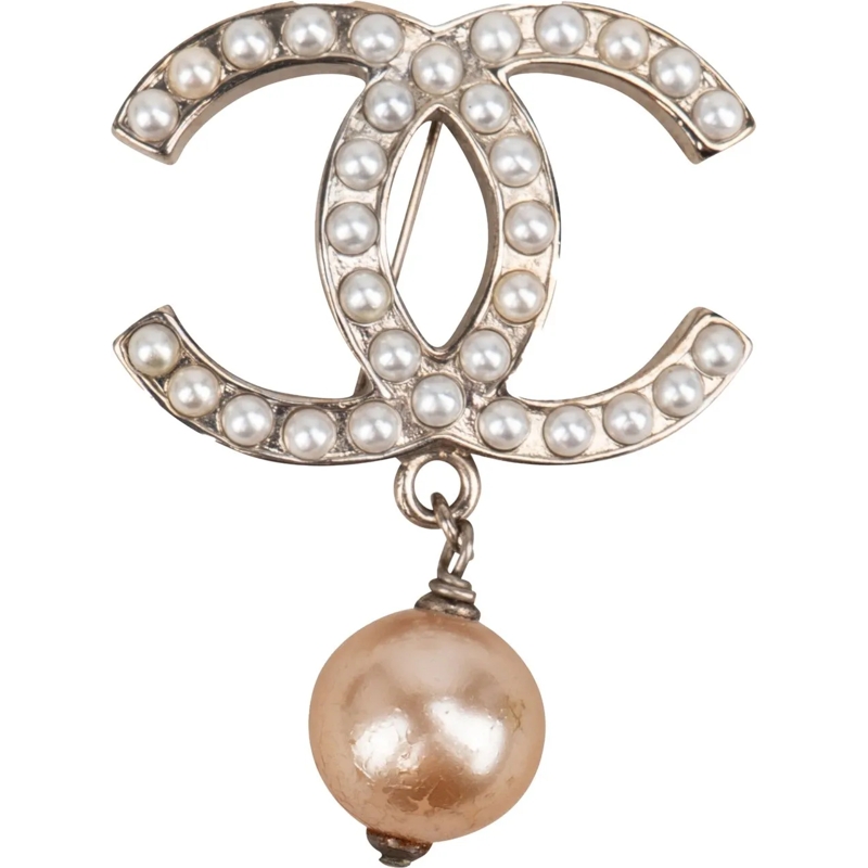 Chanel  Chanel CC Pearl Brooch mehrfarbig