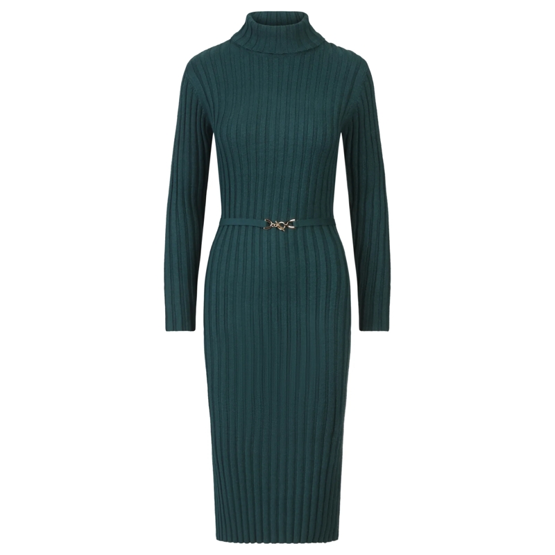 Apart Midikleid Midistrickkleid grün