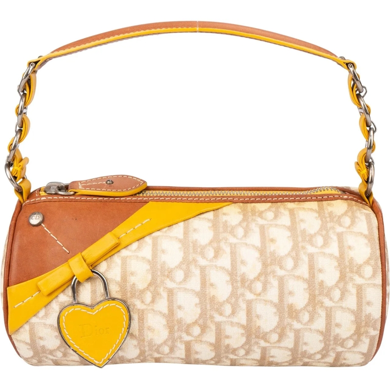 Christian Dior Schultertasche Christian Dior Trotter Monogram Lovely Bowling Han beige