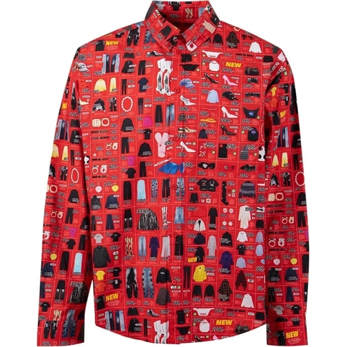 Balenciaga Legere Oberteile Balenciaga Printed Shirt rot