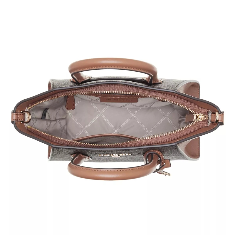 MICHAEL Michael Kors Tote Avril Small Satchel Brown Acorn(Image 6)