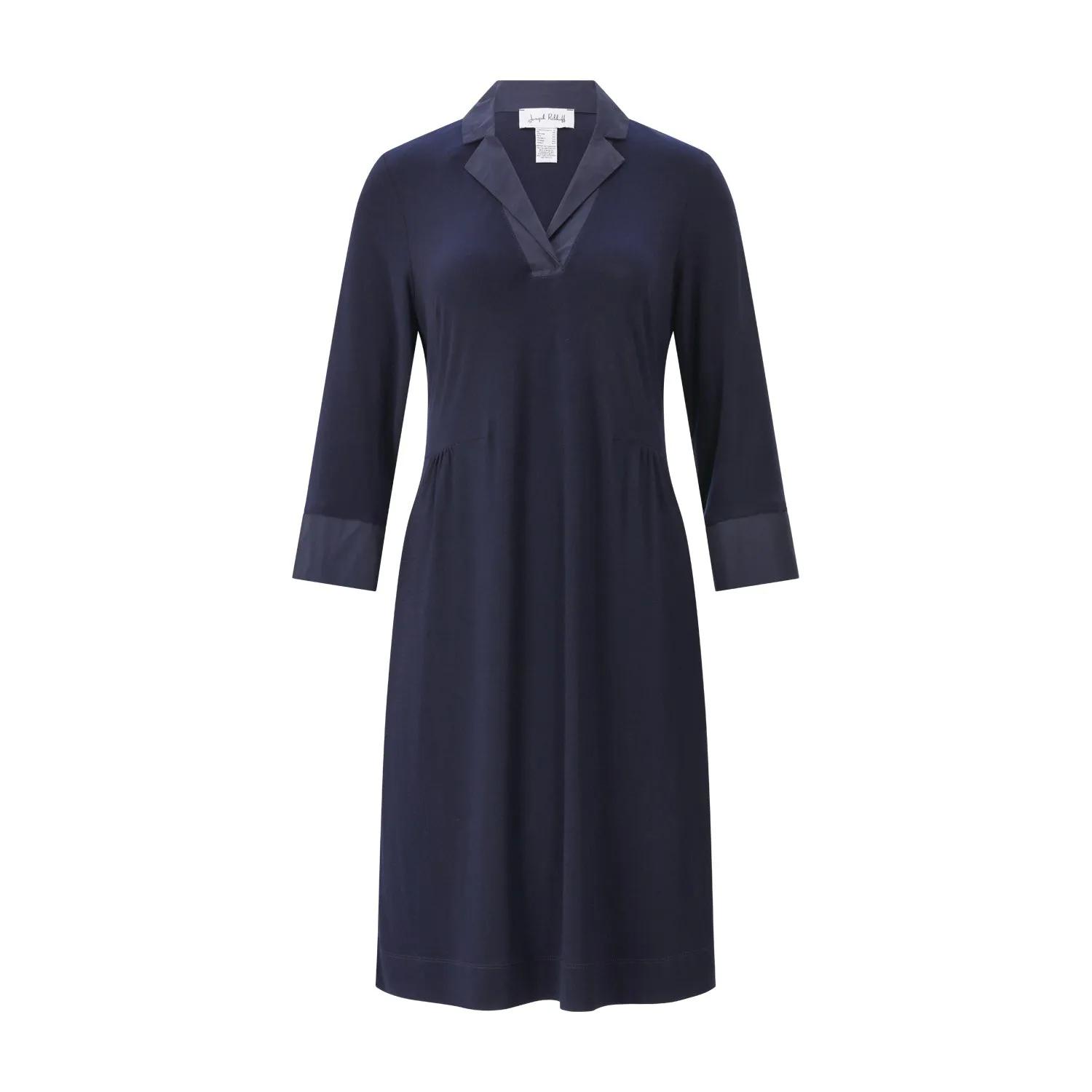 Thumbnail - Joseph Ribkoff - Midikleid mit Hemdkragen - Größe 38 - blau