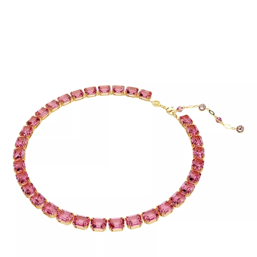 Swarovski Millenia necklace, Octagon cut Pink Collier court