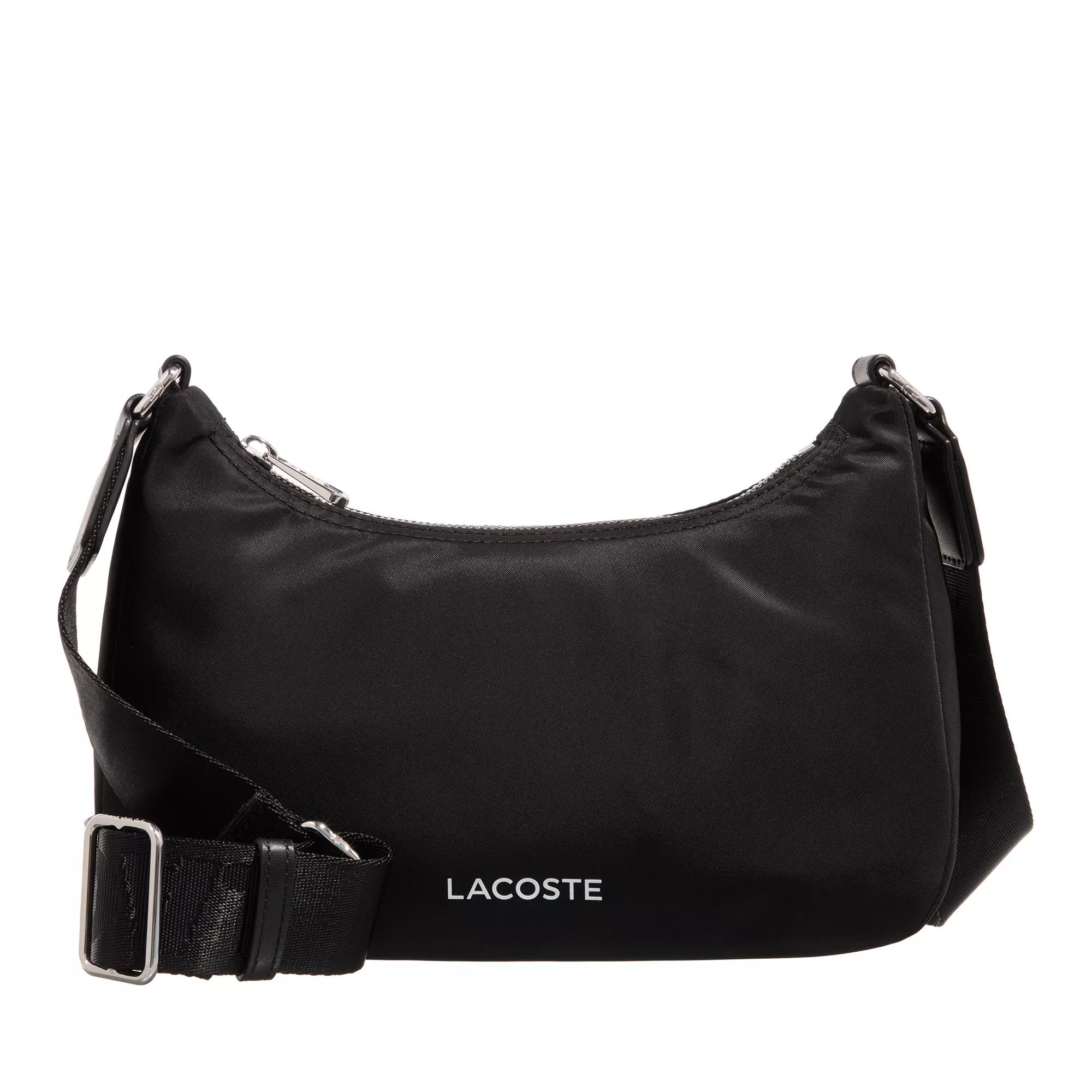 Lacoste Hobo Bag - Active Nylon Shoulder Bag - Gr. unisize - in Schwarz - für Damen