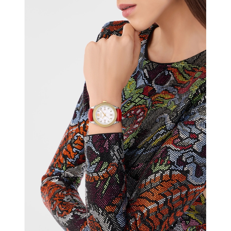 Philipp Plein Quarzuhr Quarz-Analoguhr Queen rot(Image 3)