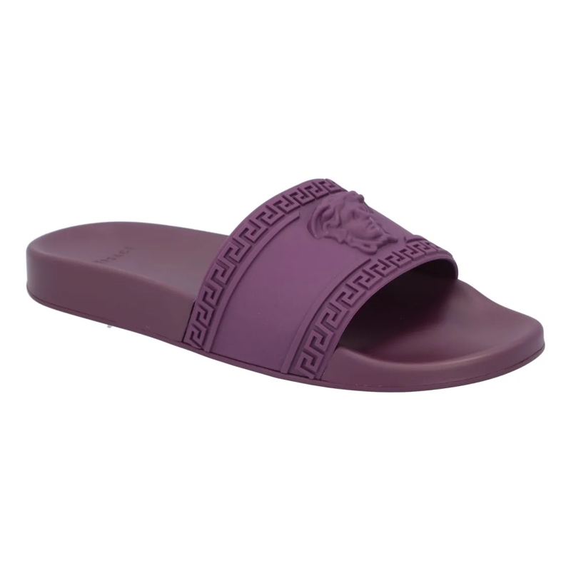 Versace Loafer Palazzo Medusa Pool Slide 'Burgundy' Purple