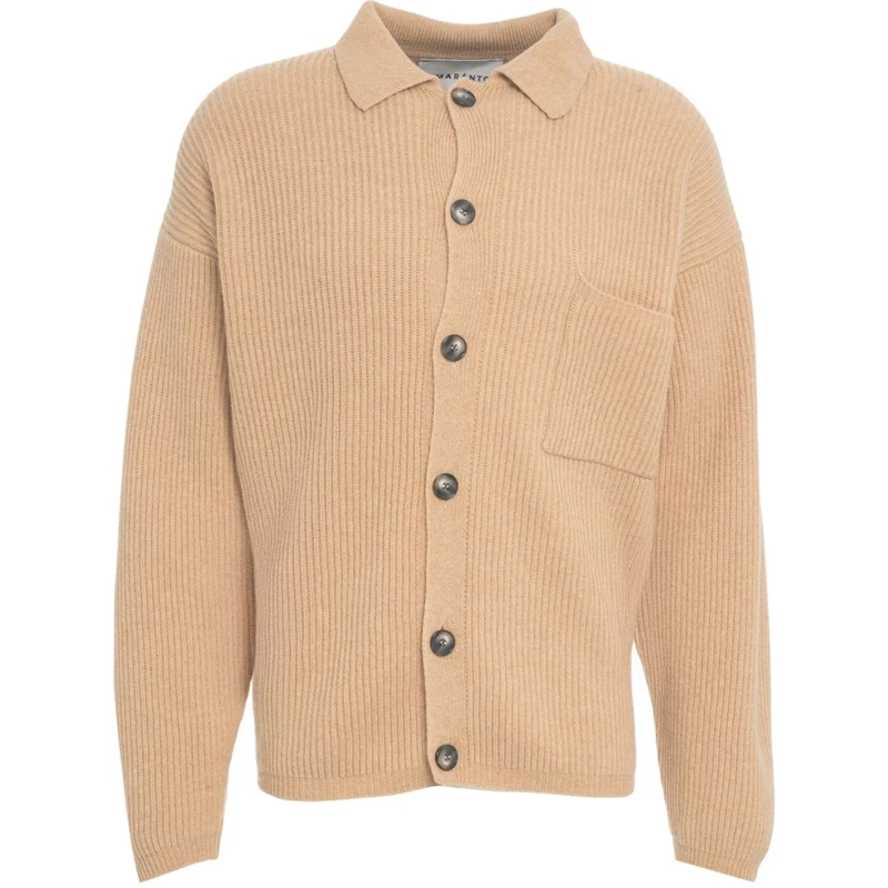 Amaranto Weste Ribbed cardigan beige