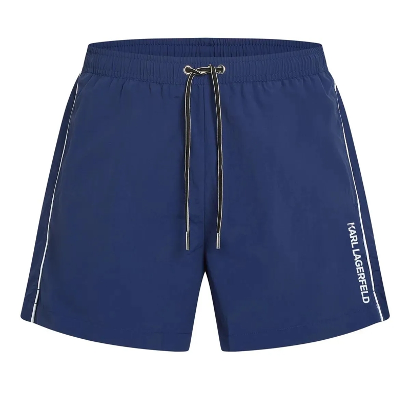 Karl Lagerfeld  Kurze Boardshorts im maritimen Stil Bikini-Hose dunkel-blau