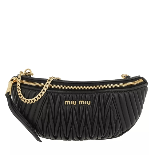 Miu Miu Banana Belt Bag Leather Black Midjeväskor
