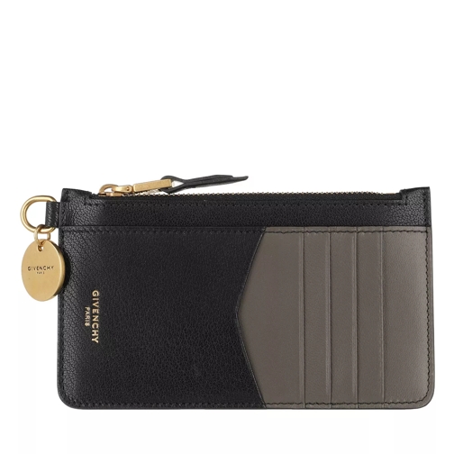 Givenchy Gv3 Zipped Card Holder Leather Dark Grey Kartenhalter
