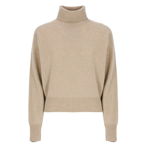 Vanise Cashmere Sweater Neutrals Jumper med turtleneck