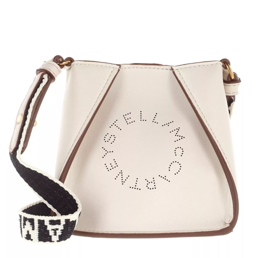 Stella McCartney Micro Tote Bag Eco Soft Alt Nappa Logo Pure White Cross body-väskor