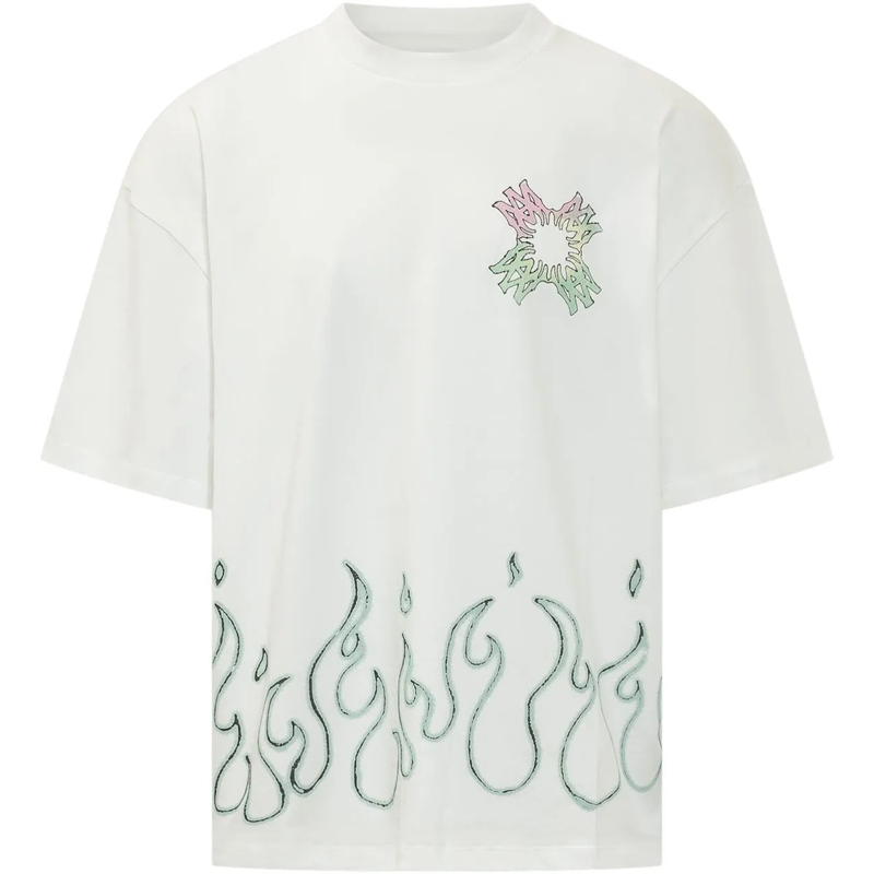Amiri T-shirt T-shirt Oversize con Ricamo Grafico weiß