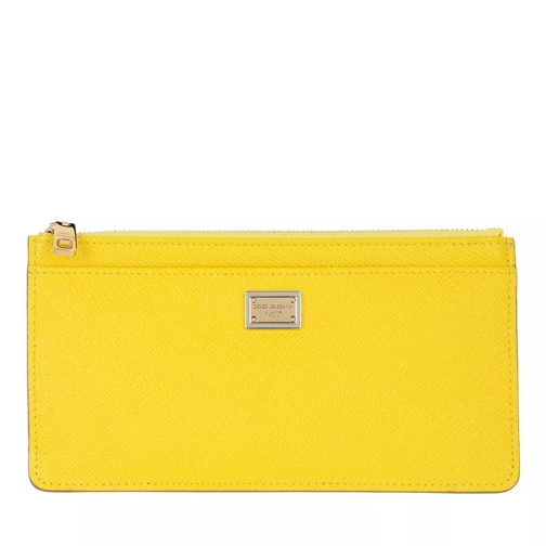Dolce&Gabbana Large Card Holder Leather Yellow Porte-cartes