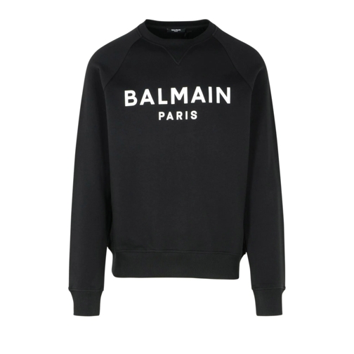 Balmain Truien Black Cotton Sweatshirt Black