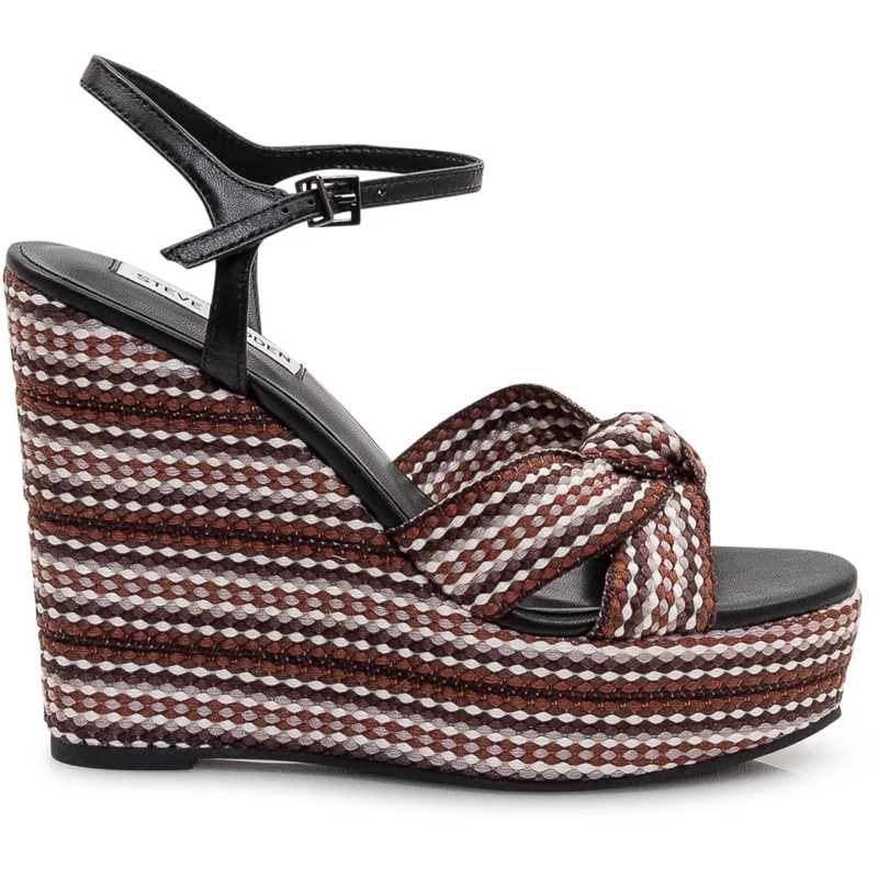 Steve Madden Slides Sandali con Zeppa e Fasce Incrociate braun
