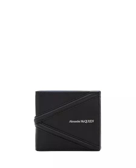 Alexander McQueen Portemonnaies - Leather Wallet - Gr. unisize - in Schwarz - für Damen