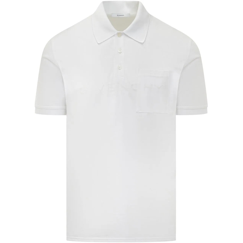 Givenchy Polo Polo Cotone Logo Tonale weiß