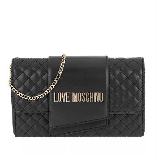Love Moschino Logo Chain Crossbody Bag Nero Crossbodytas