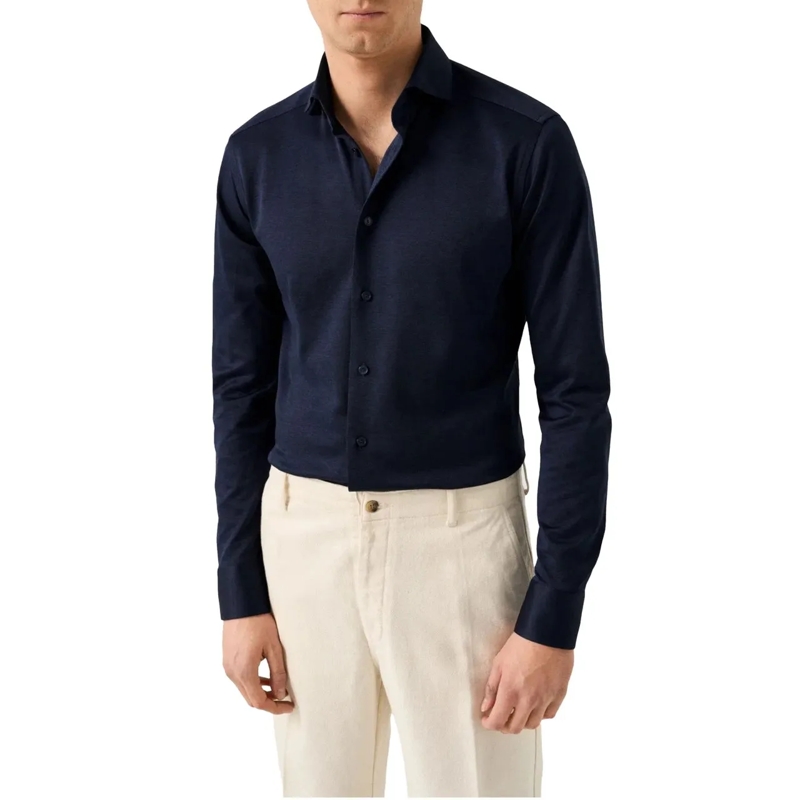 Eton  Eton Filo Di Scozia Knit Shirt Lange Mouw Overhemd blau(Image 2)