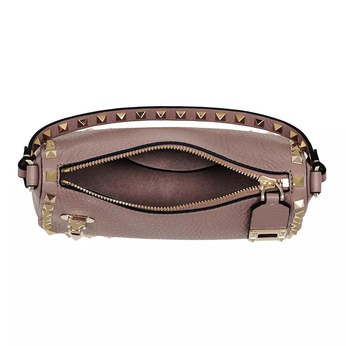 Valentino Garavani Satchels Small Rockstud Satchel Bag Leather in poeder roze