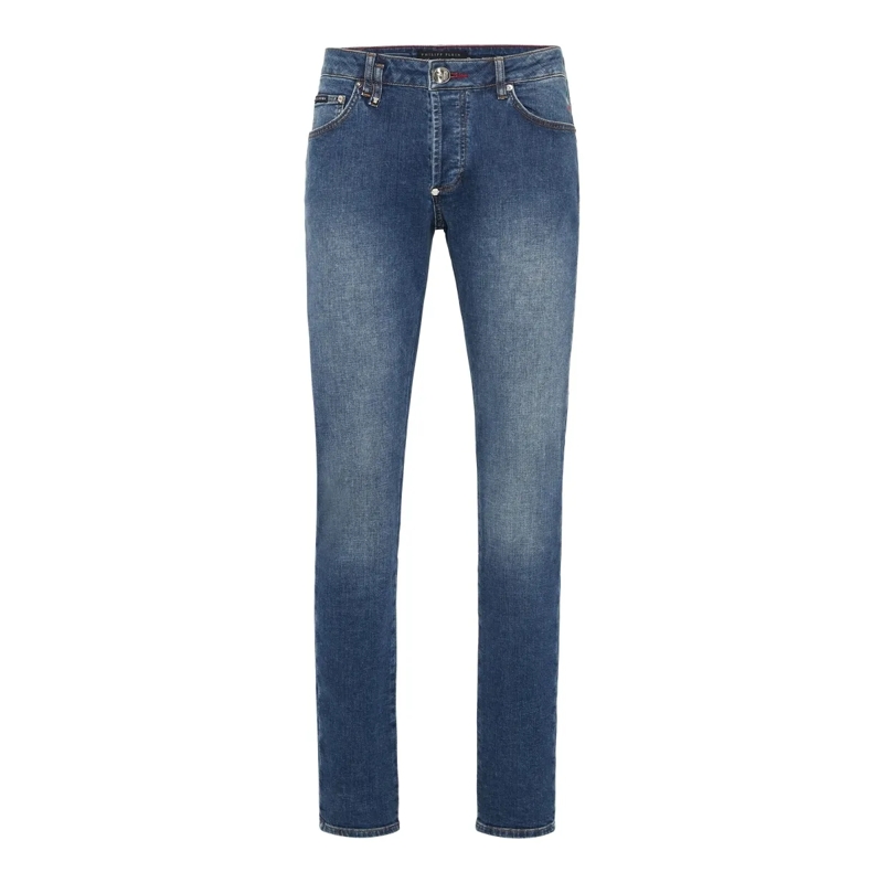 Philipp Plein Jeans mit geradem Bein Jeans Regular Fit Racing blau