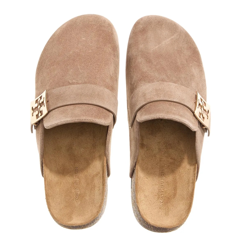 Tory Burch Mules Mellow Mule River Rock/Gold(Image 6)