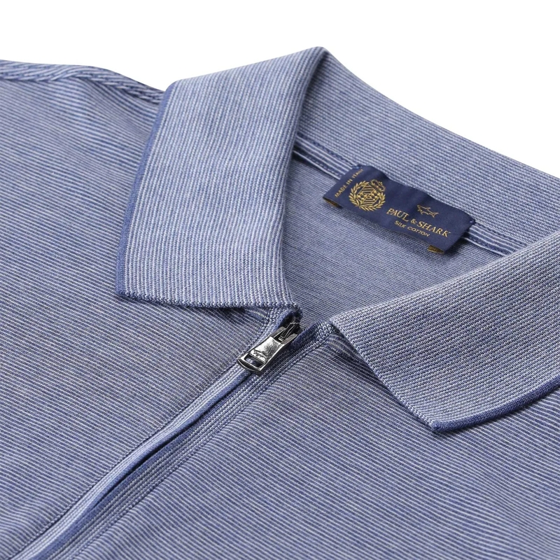 Paul & Shark Polohemd Poloshirt mit Seide orange(Image 8)