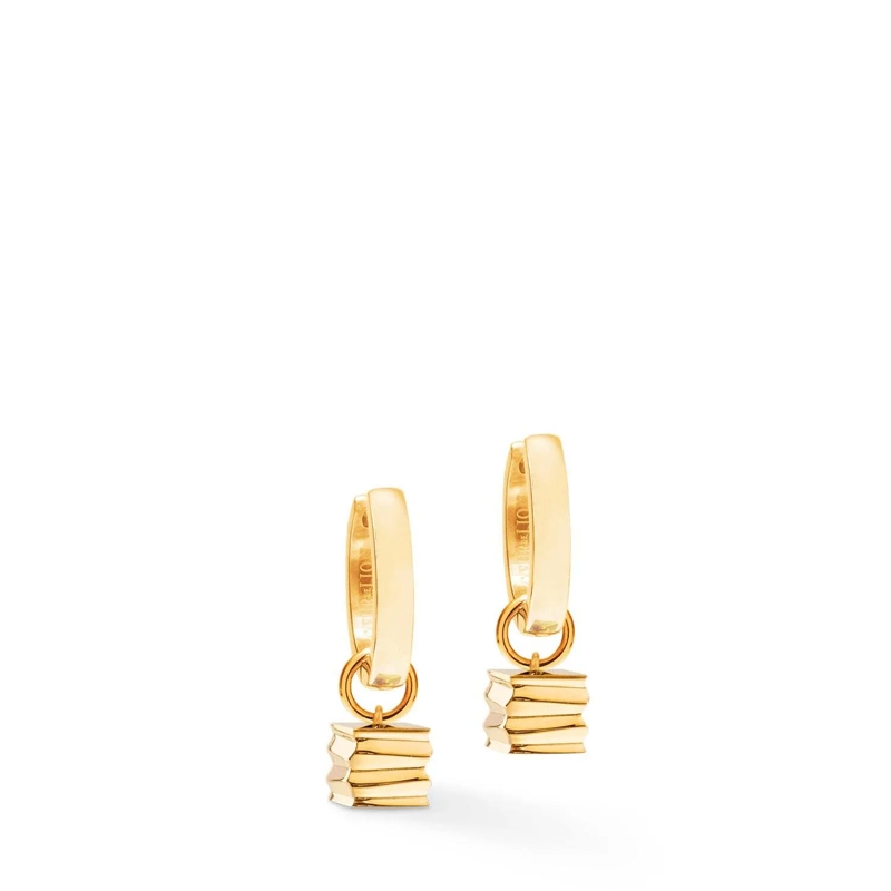 COEUR DE LION Ohrstecker Ohrringe Creole Wave Cube gold