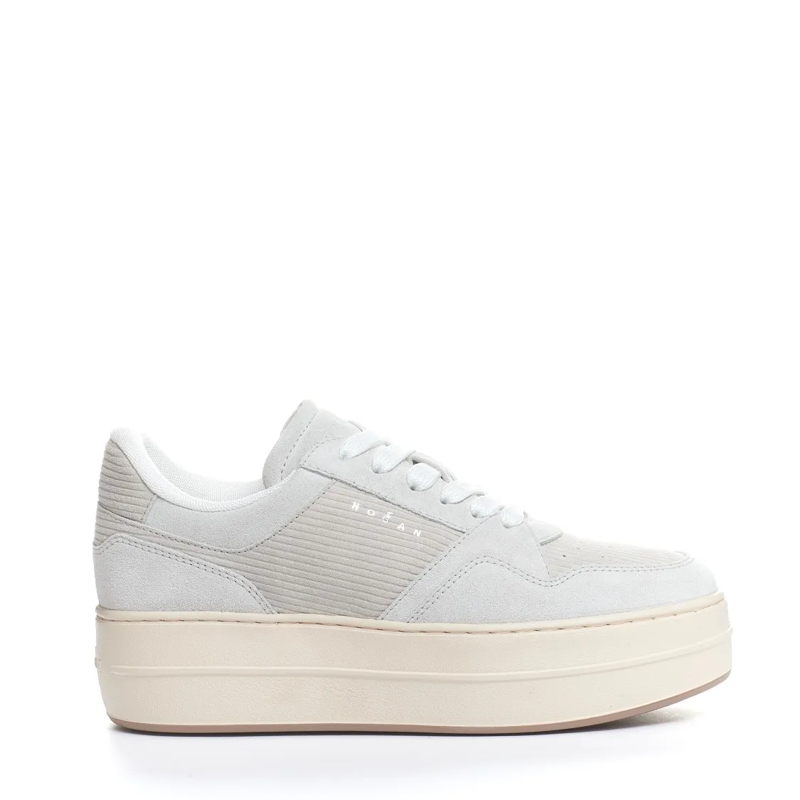 Hogan Lage-top sneaker Skysraper Suede Grey Print Velvet White