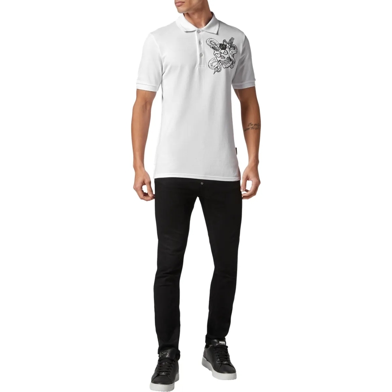 Philipp Plein Top Poloshirt Snake weiss(Image 5)