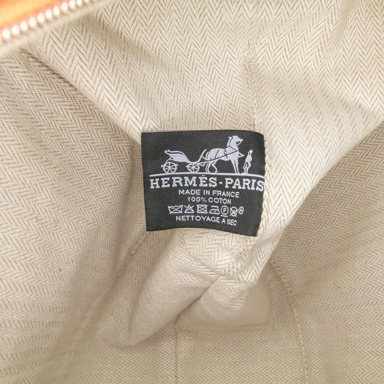 Thumbnail - Hermès Kosmetiktaschen - Large Toile Bride A Brac Case - Gr. unisize - in Orange - für Damen