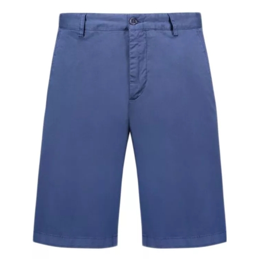 Paul & Shark Blue Stretch Cotton Bermuda Shorts Blue 