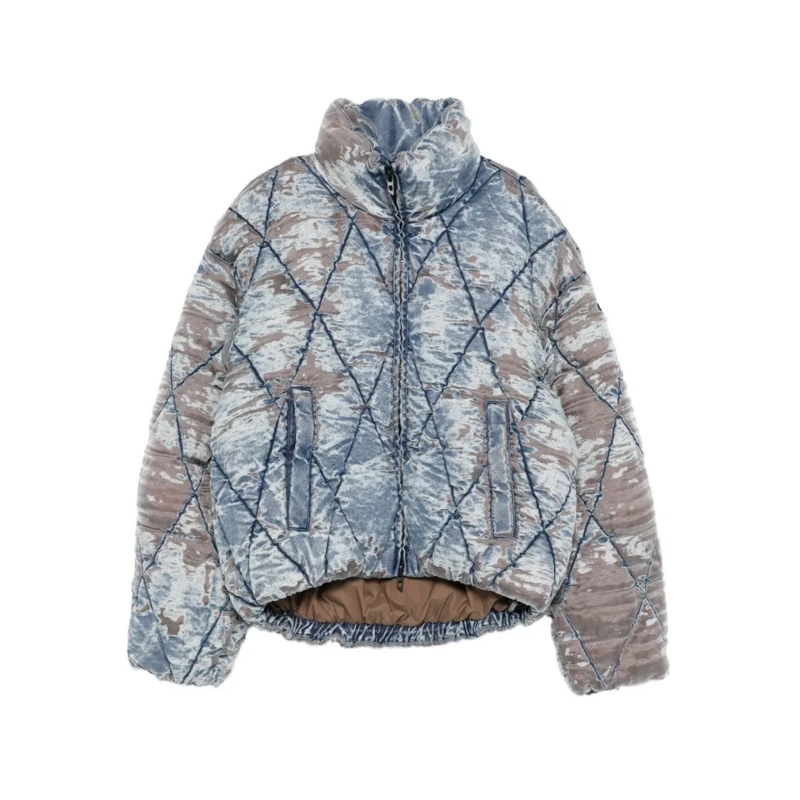 Diesel Daunenjacke Multicolour Quilted Jacket Grey