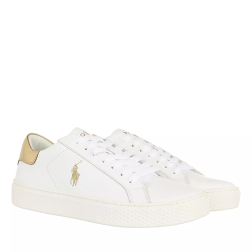 Polo Ralph Lauren Court 125 Ii Sneakers Athletic Shoe White/Gold Low-Top Sneaker
