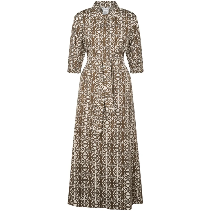 オールインワン・サロペット Max Mara Geometric Pattern Maxi Dress Max Mara Geometric Pattern Maxi Dress Brown