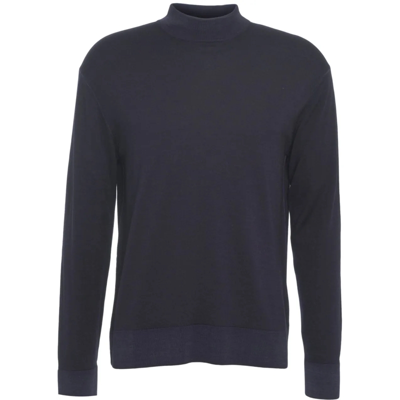 Paolo Pecora  Pullover with stand-up collar blau