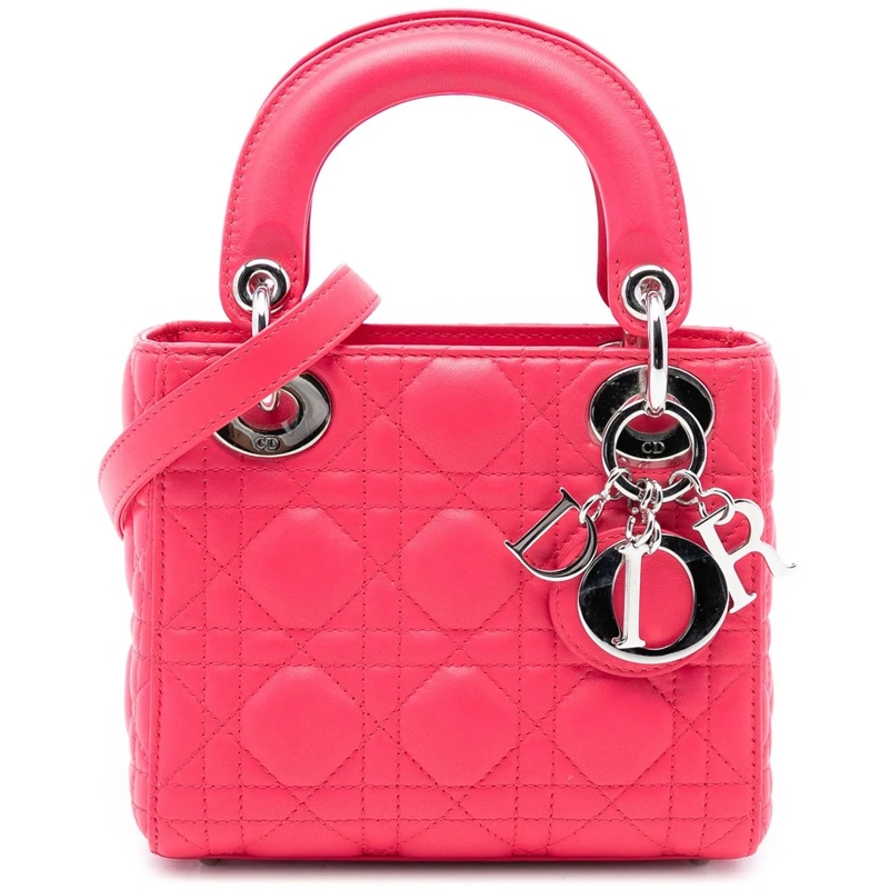 Christian Dior Schultertasche Mini Lambskin Cannage Lady Dior rose