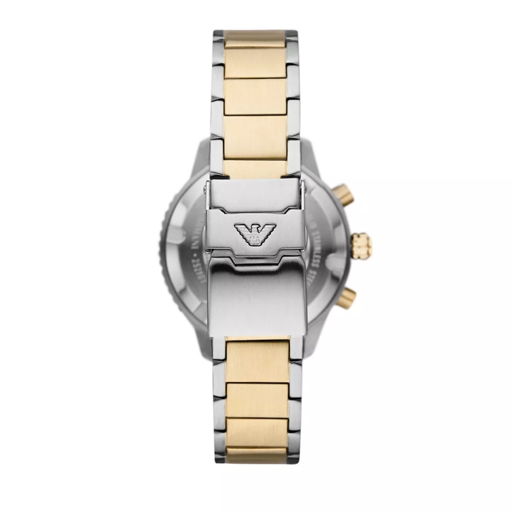 Emporio Armani Chronograph Stainless Steel Watch AR11362 Silver Bicolored Chronographe