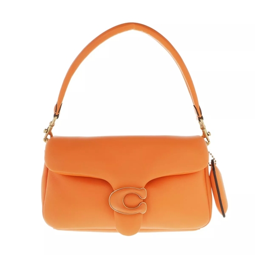Coach Leather Covered C Closure Pillow Tabby Shoulder Bag Candied Orange Shopping Bag