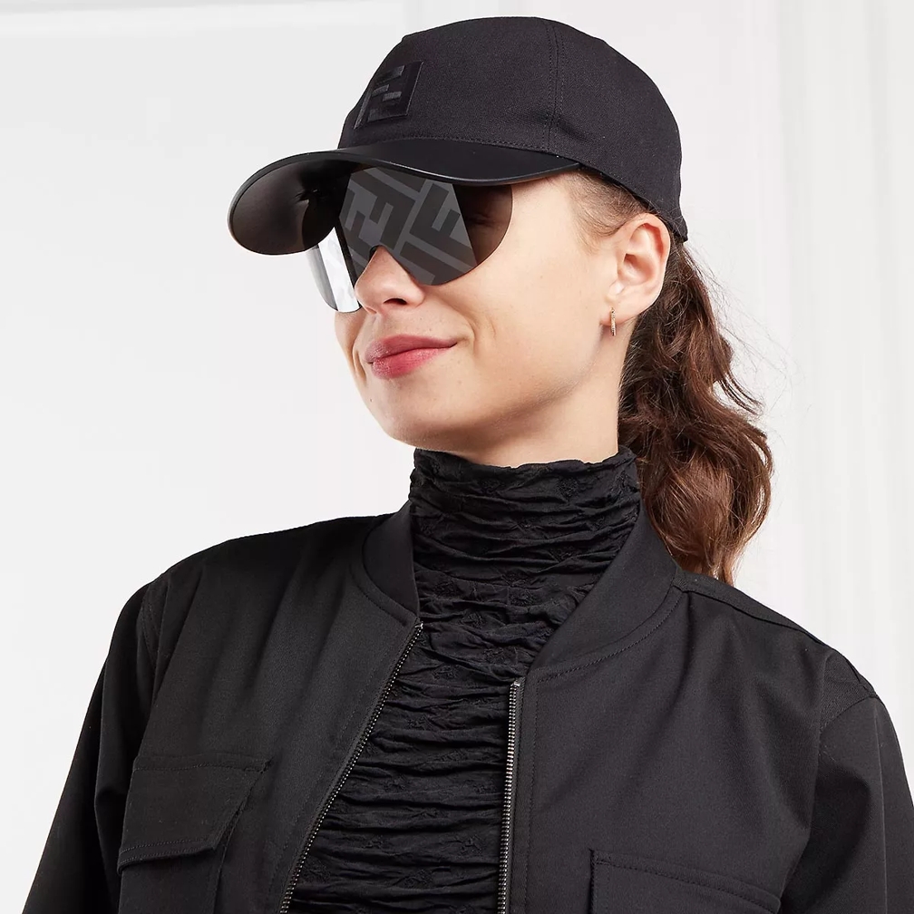 Fendi Sunglasses Eyecap Black Baseball Cap