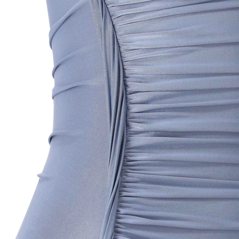 Victoria Beckham Robe midi Elegantes Maxikleid blau(Image 4)