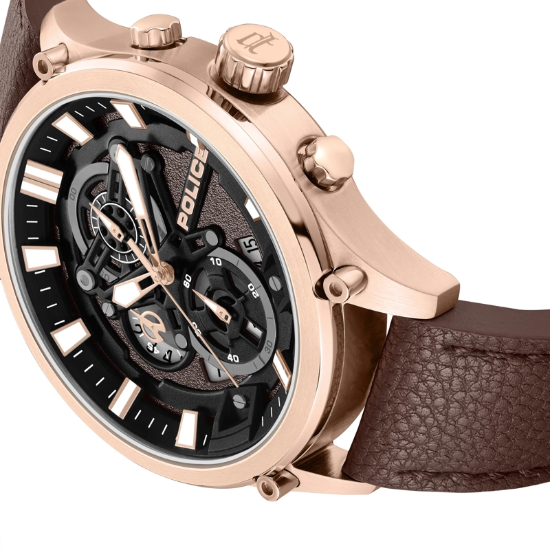 Police Automatikuhr Quarzuhr Wadden dunkel-braun(Image 4)