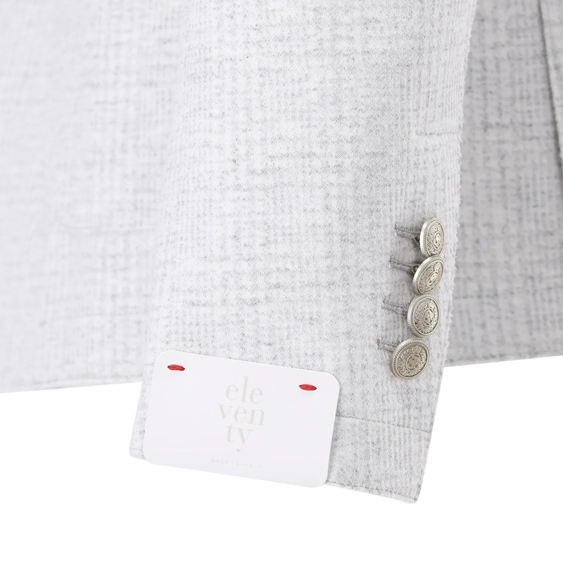 Eleventy Anzugjacke Sakko mit Muster grau(Image 5)