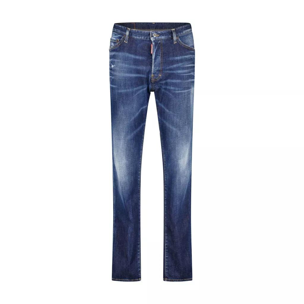 Thumbnail - Dsquared2 - Cool Guy' Blue Jeans With Logo Patch In Stretch Co - Größe 48 - blau