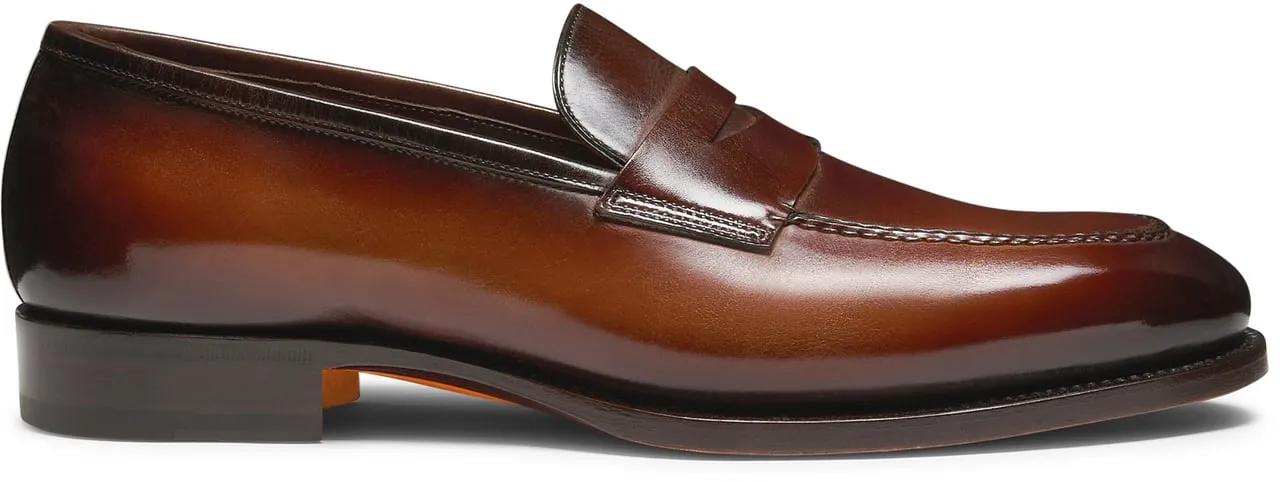 Santoni Loafer - Men's penny loafer - Gr. UK_8 - in Weiß - für Herren